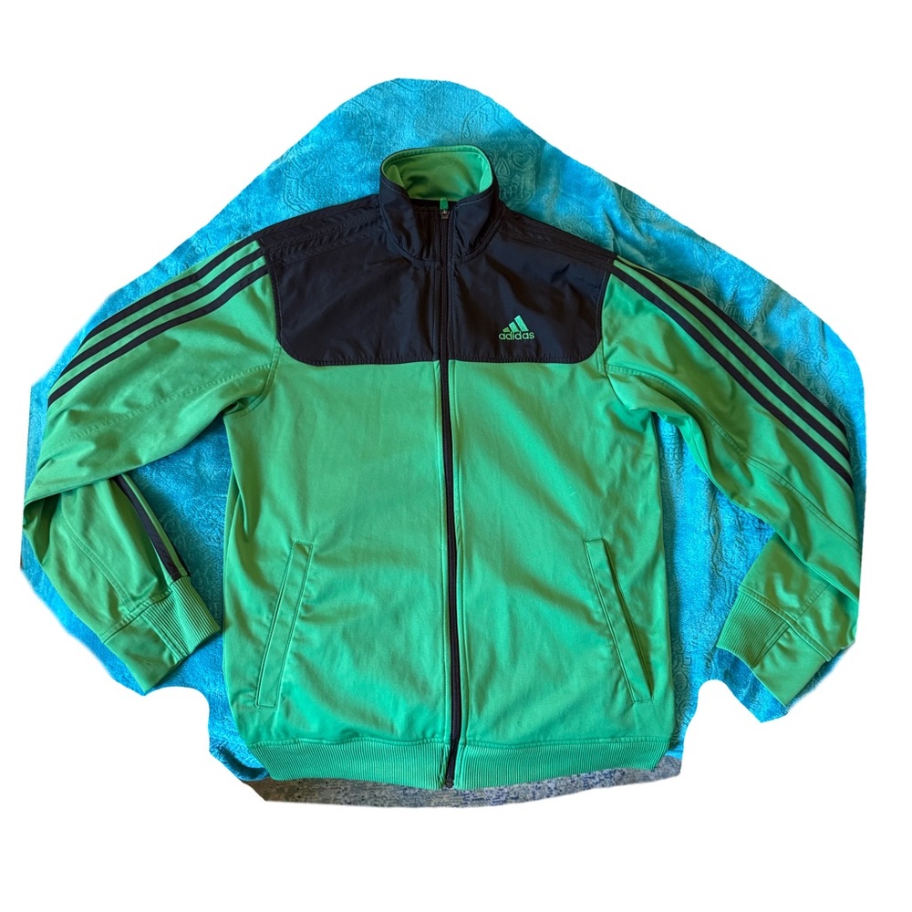 Adidas Green and Black Track Suit Jacket (matching pants avail)